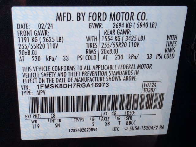 Used 2024 Ford Explorer XLT w/ Equipment Group 202A AWD/4WD image 32
