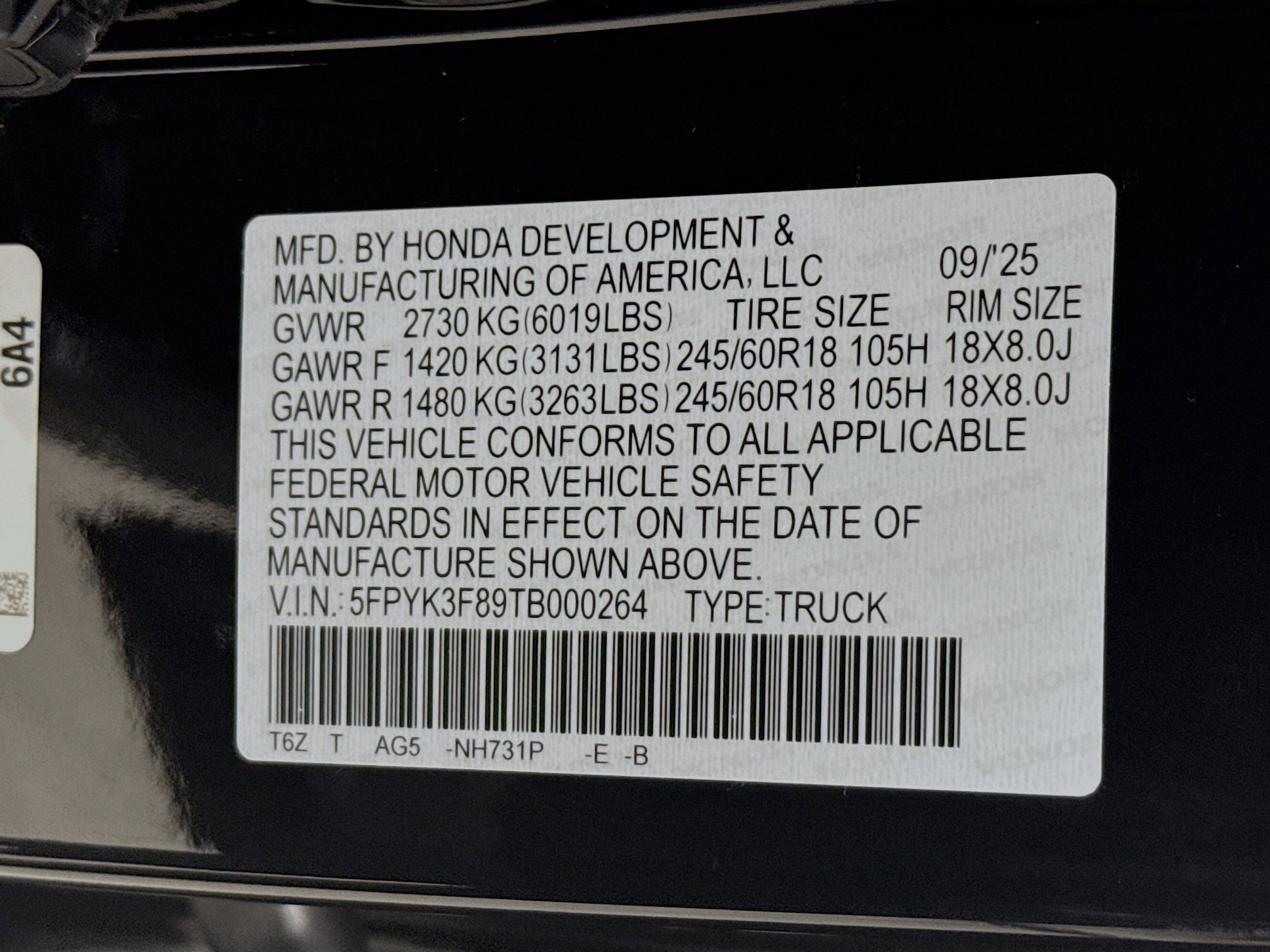New 2026 Honda Ridgeline Black Edition image 40