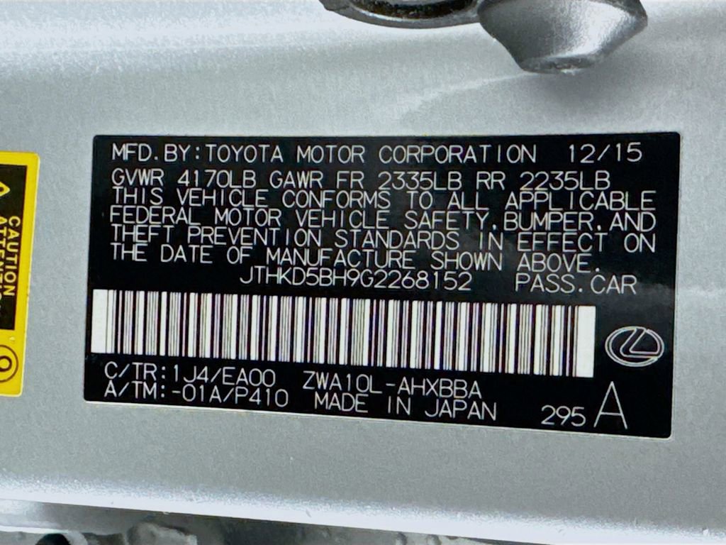 Used 2016 Lexus CT 200h w/ Seat Comfort Package FWD image 35
