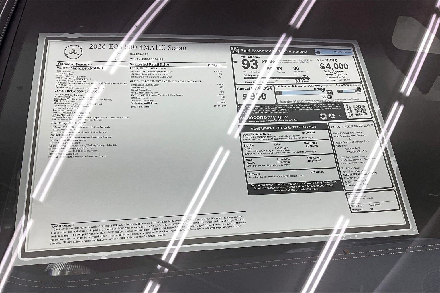 New 2026 Mercedes-Benz EQS 580 4MATIC Sedan image 16