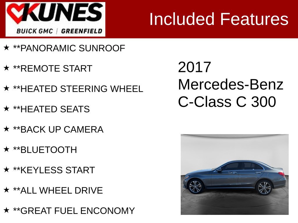 Used 2017 Mercedes-Benz C 300 4MATIC Sedan image 2
