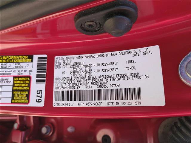 Certified 2021 Toyota Tacoma TRD Sport w/ Technology Package AWD/4WD image 23