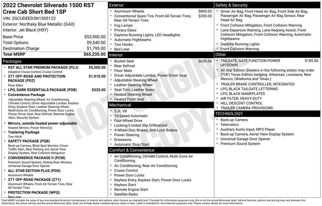 Used 2022 Chevrolet Silverado 1500 RST w/ RST All Star Premium Package AWD/4WD image 4