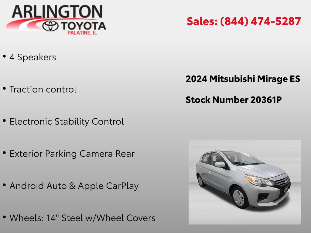 Used 2024 Mitsubishi Mirage ES FWD image 2