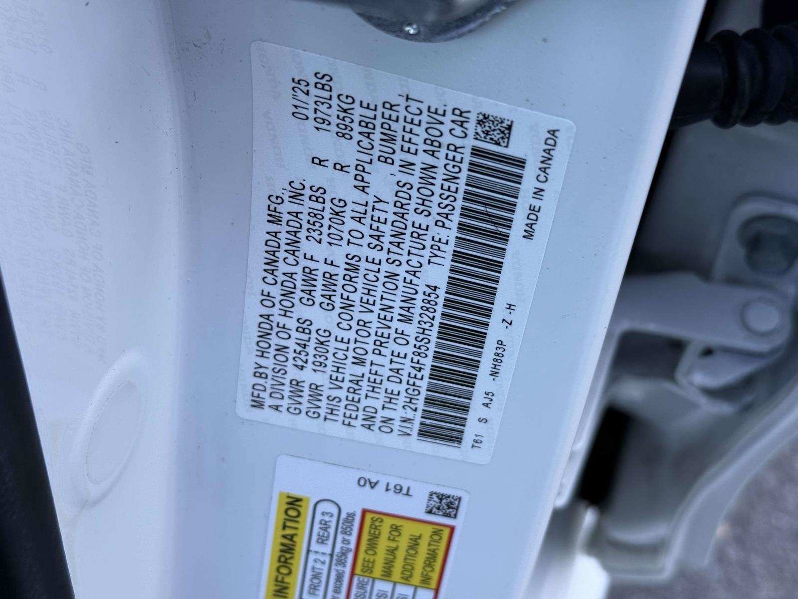 Certified 2025 Honda Civic Sport Touring image 34