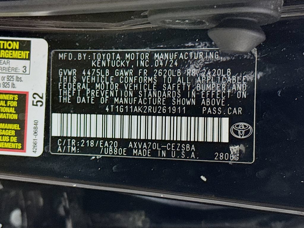 Certified 2024 Toyota Camry SE FWD image 33