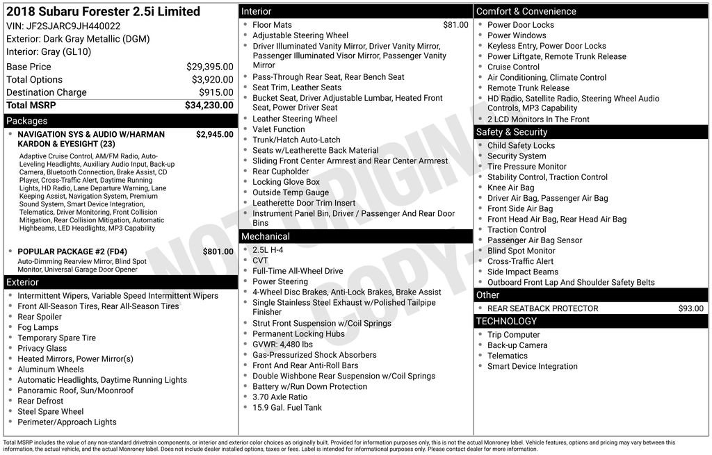 Used 2018 Subaru Forester 2.5i Limited image 47