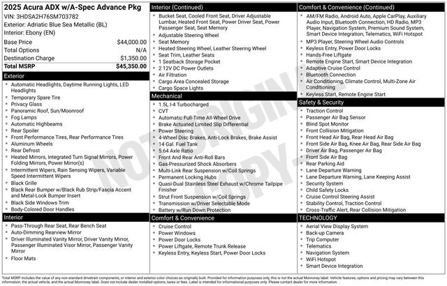 Certified 2025 Acura ADX A-Spec image 24