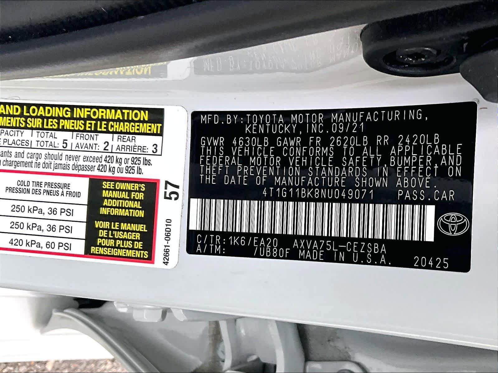 Used 2022 Toyota Camry SE w/ Carpet Mat Package (TMS) AWD/4WD image 35