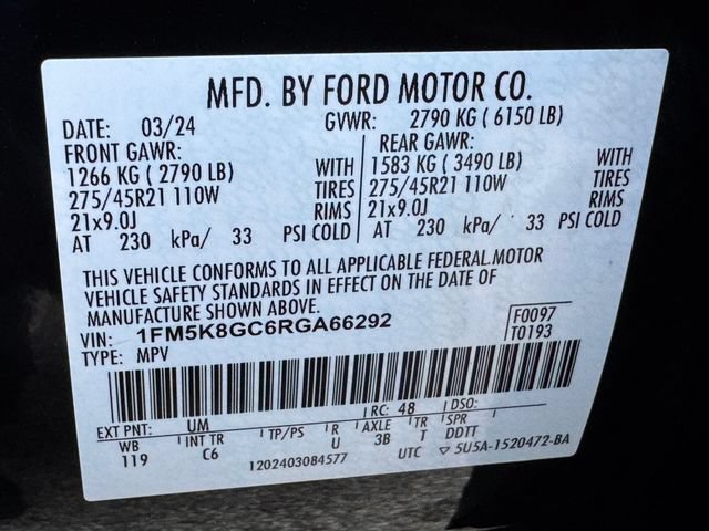 Used 2024 Ford Explorer ST w/ Equipment Group 401A AWD/4WD image 33