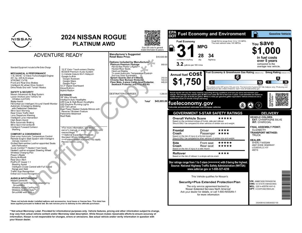 Used 2024 Nissan Rogue Platinum w/ Platinum Premium Package AWD/4WD image 40