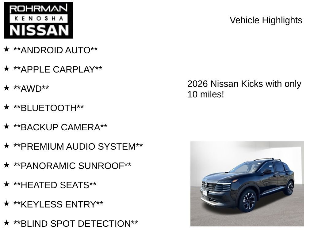 New 2026 Nissan Kicks SV w/ SV Premium Package image 8