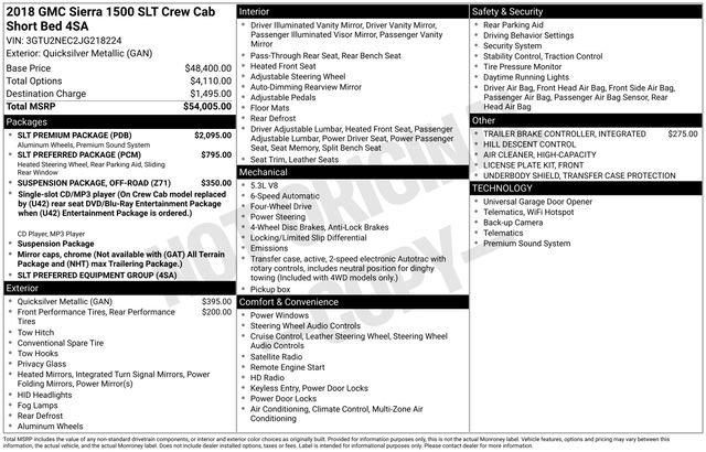 Used 2018 GMC Sierra 1500 SLT w/ SLT Premium Package image 15