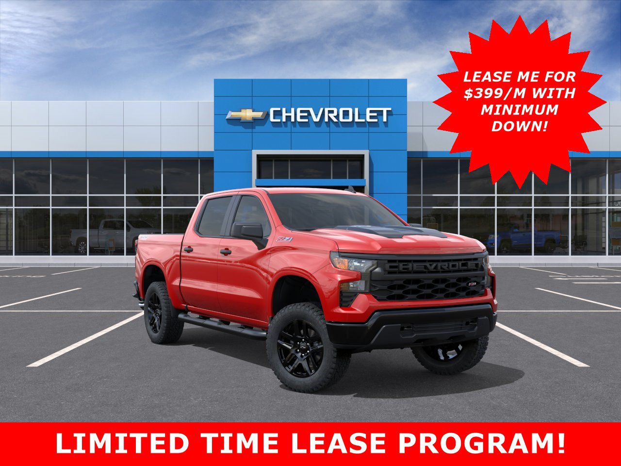 New 2026 Chevrolet Silverado 1500 Custom Trail Boss w/ Turbomax Blackout Package