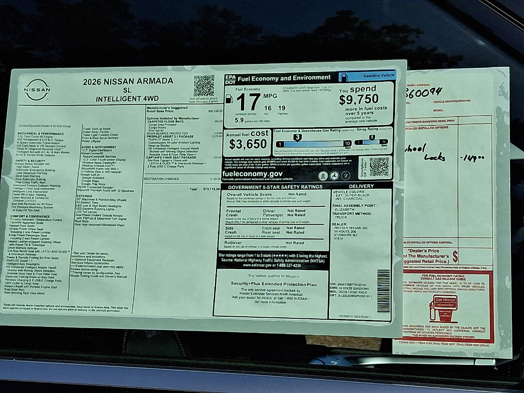 New 2026 Nissan Armada SL w/ Captain's Chari Seat Package image 11