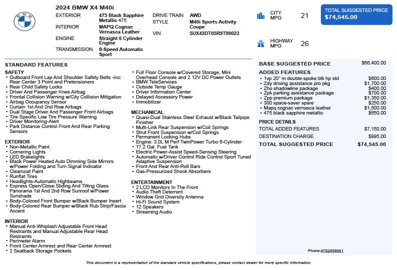 Used 2024 BMW X4 M40i image 3