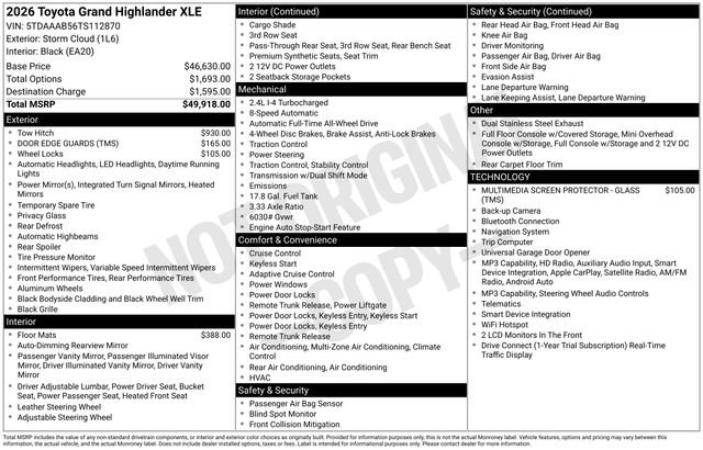 Certified 2026 Toyota Grand Highlander AWD image 34