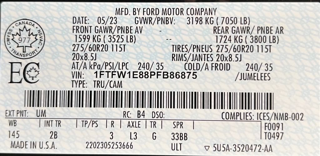 Used 2023 Ford F150 Lariat w/ Equipment Group 502A High AWD/4WD image 61
