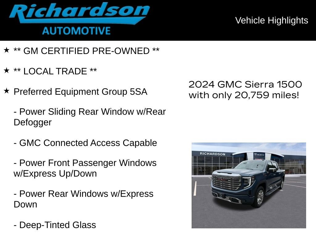 Used 2024 GMC Sierra 1500 Denali w/ Technology Package image 12