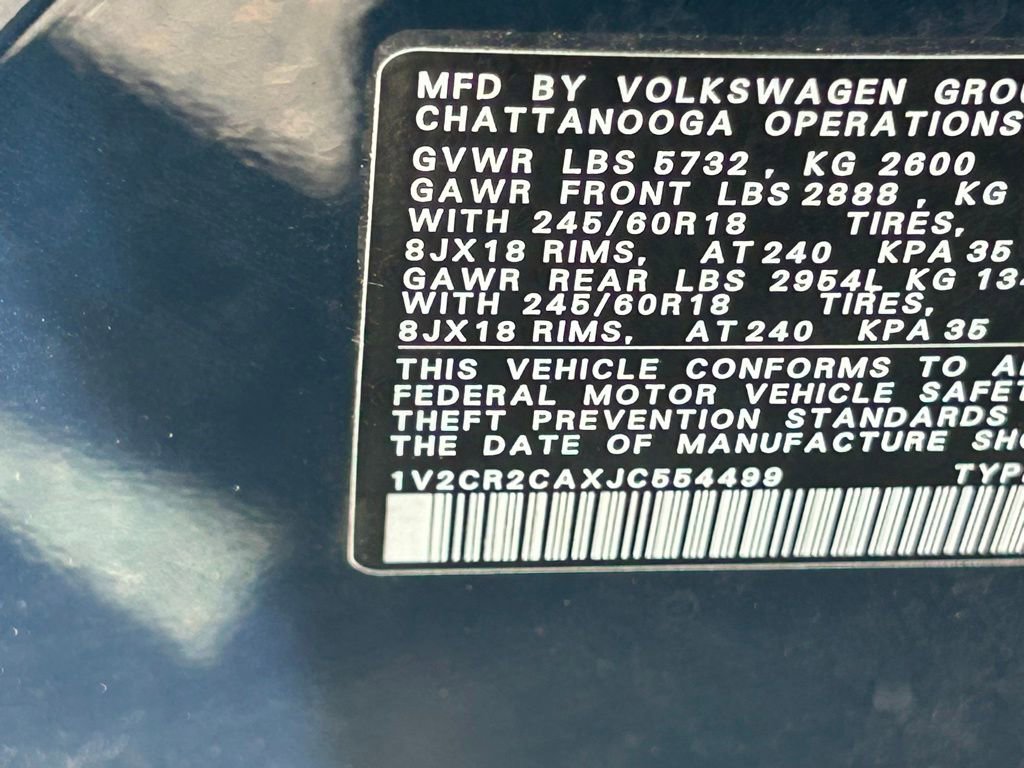 Used 2018 Volkswagen Atlas SE FWD image 61