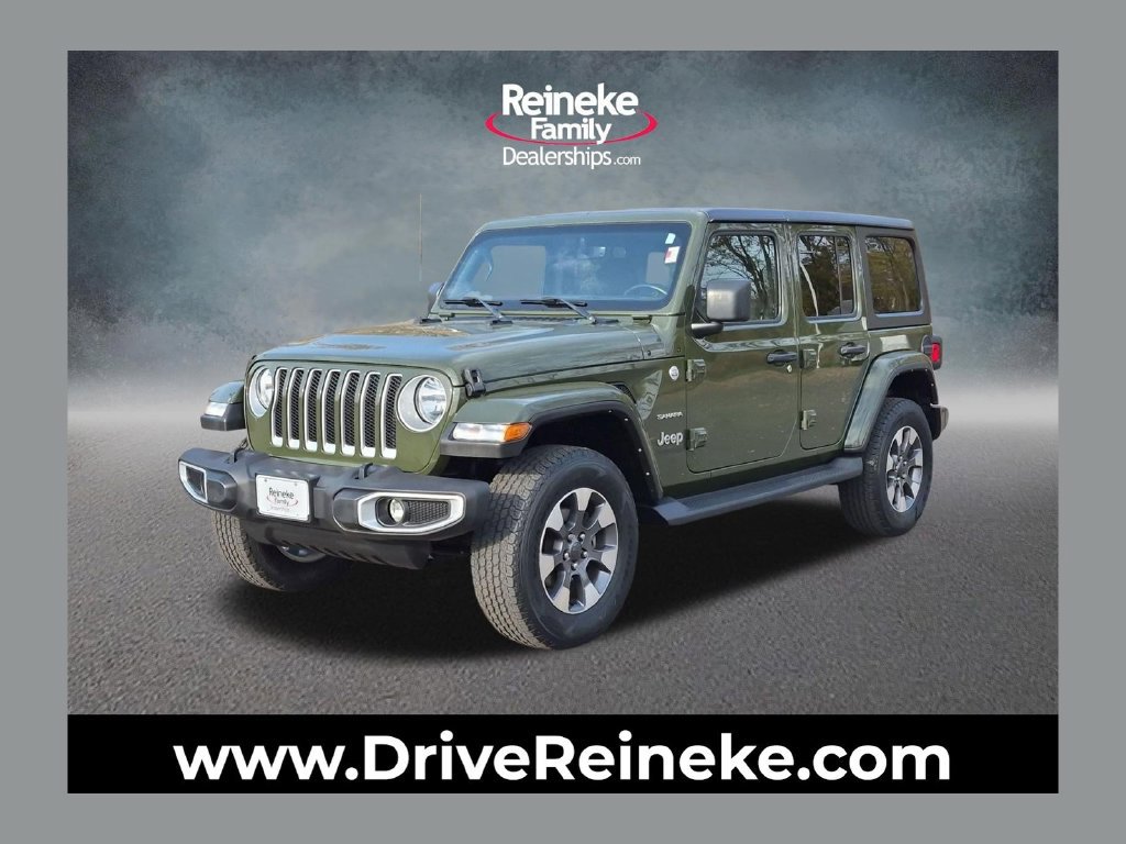 Used 2021 Jeep Wrangler Unlimited Sahara w/ Uconnect 4C Nav & Sound Group AWD/4WD image 1