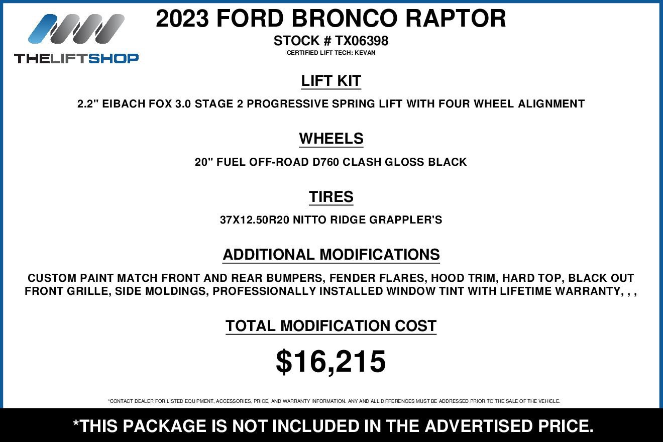Used 2023 Ford Bronco Raptor video 2