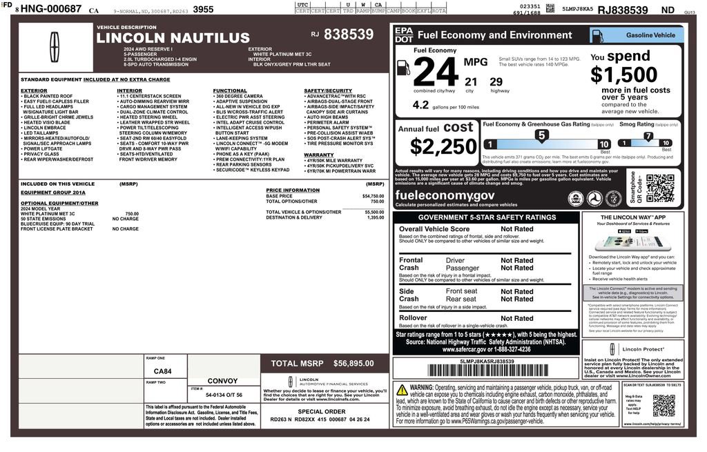 Used 2024 Lincoln Nautilus Reserve AWD/4WD image 3