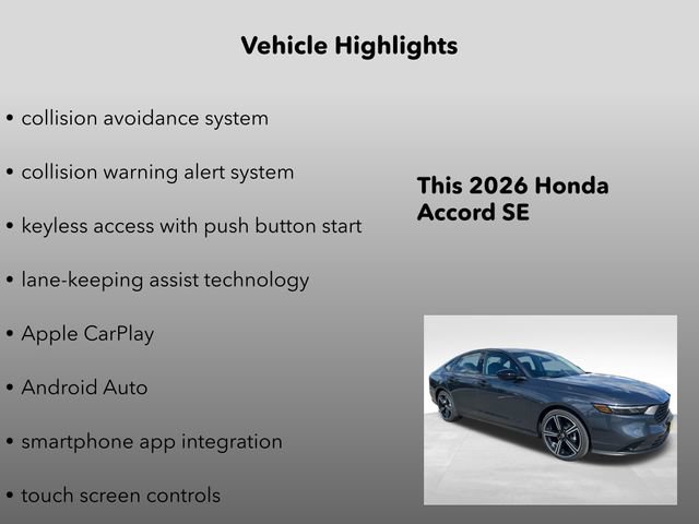 New 2026 Honda Accord SE image 10