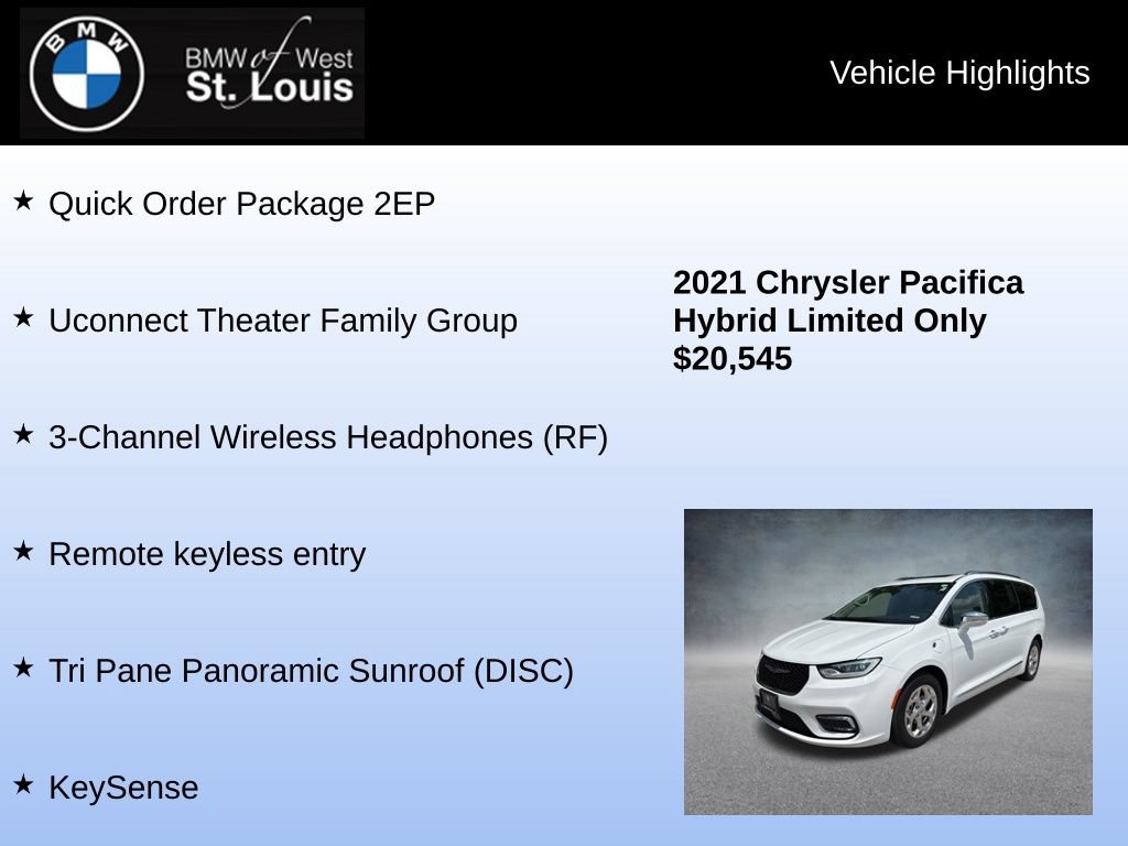 Used 2021 Chrysler Pacifica Limited w/ Uconnect Theater Family Group FWD image 9