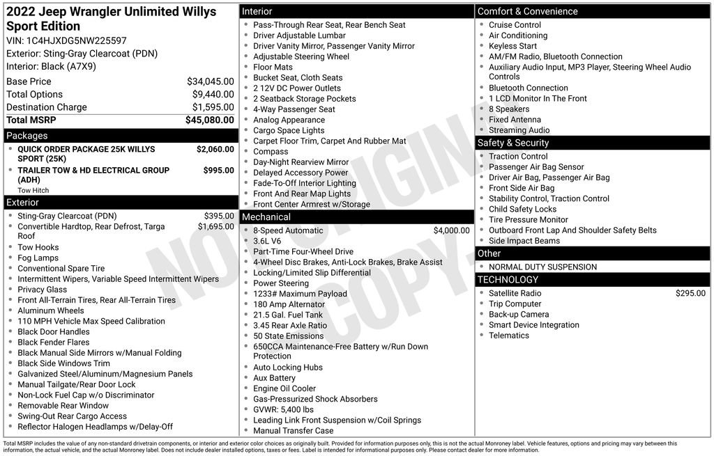 Used 2022 Jeep Wrangler Unlimited Sport image 6