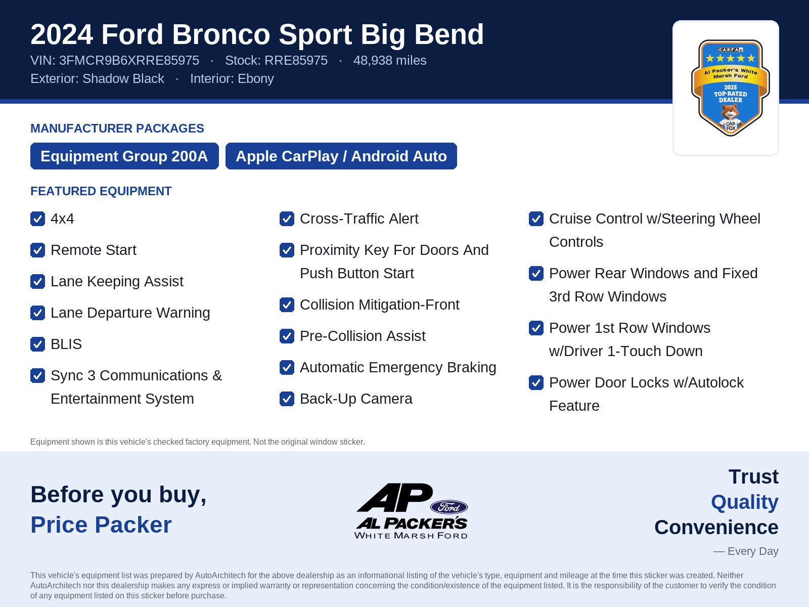 Used 2024 Ford Bronco Sport Big Bend AWD/4WD image 10