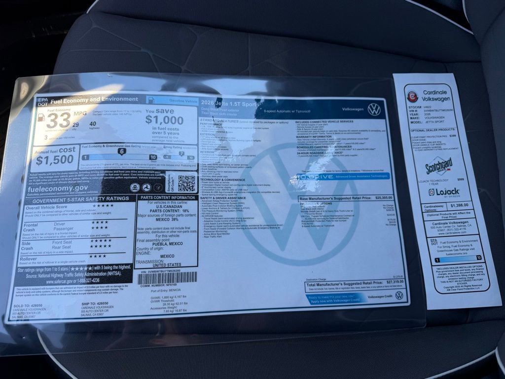 New 2026 Volkswagen Jetta Sport image 29