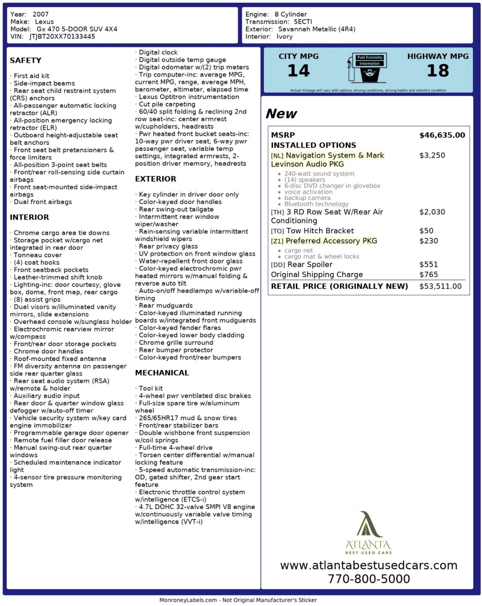 Used 2007 Lexus GX 470 image 53