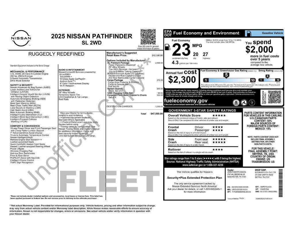 Used 2025 Nissan Pathfinder SL w/ SL Premium Package FWD image 5