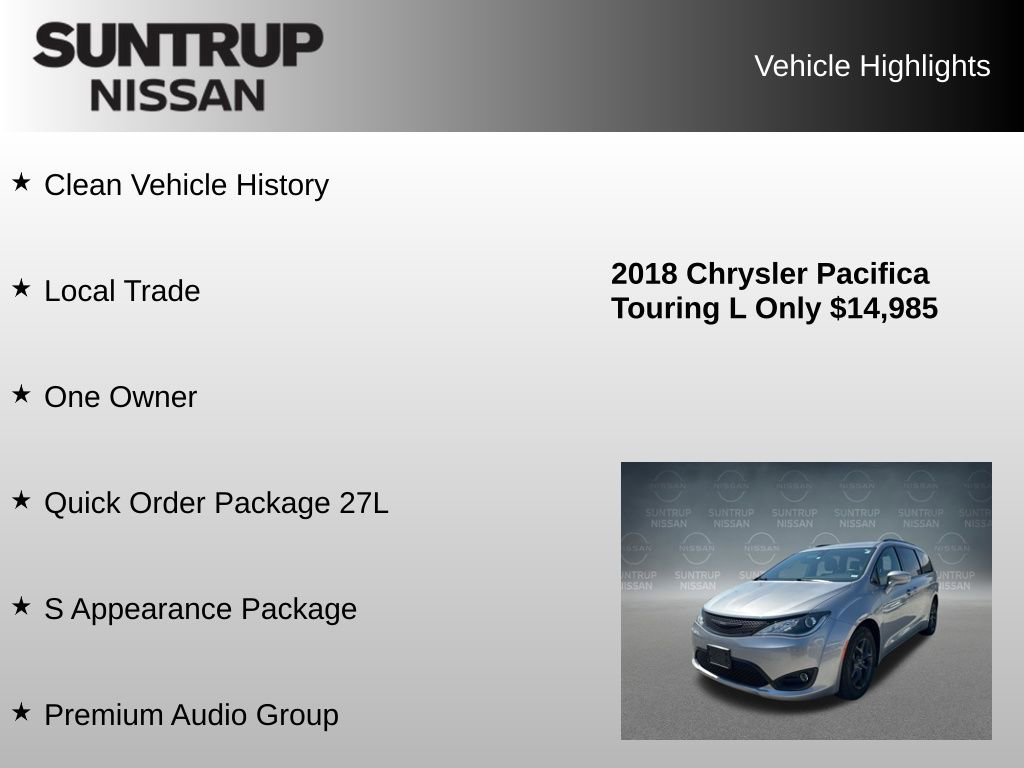 Used 2018 Chrysler Pacifica Touring-L w/ Premium Audio Group image 8