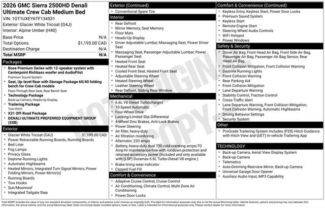 Used 2026 GMC Sierra 2500 Denali Ultimate AWD/4WD image 36