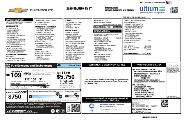 Used 2025 Chevrolet Equinox EV LT w/ Convenience Package FWD image 3
