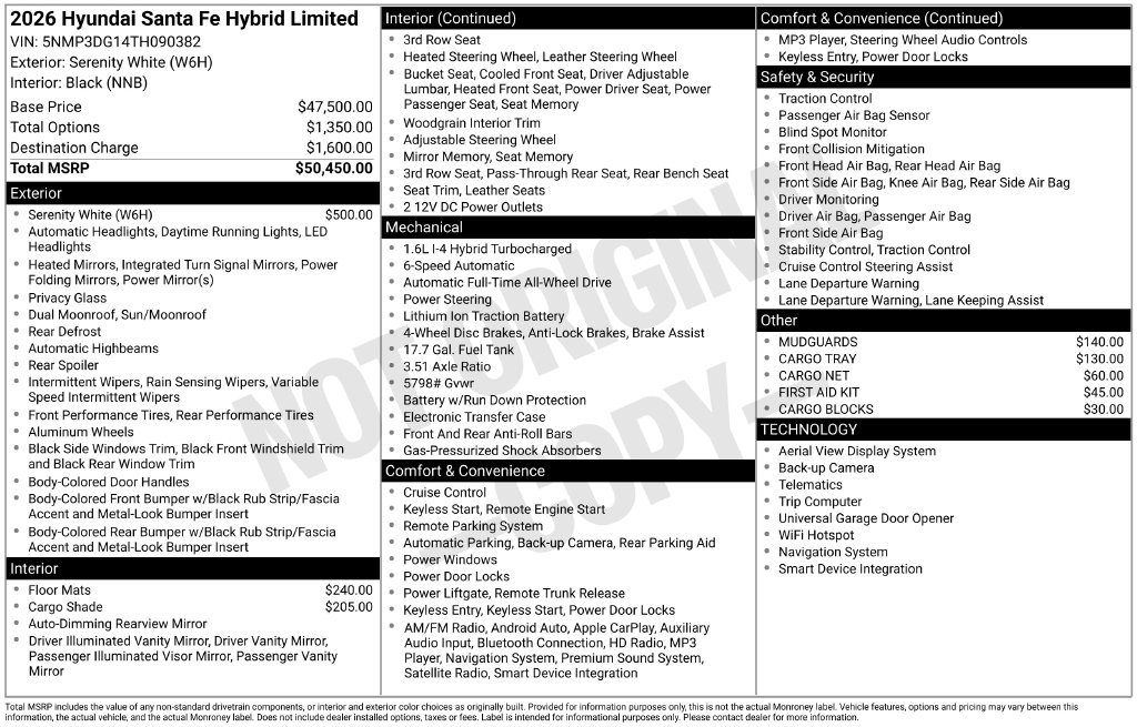 New 2026 Hyundai Santa Fe Limited AWD/4WD image 3
