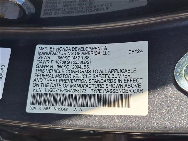 Certified 2024 Honda Accord EX image 24