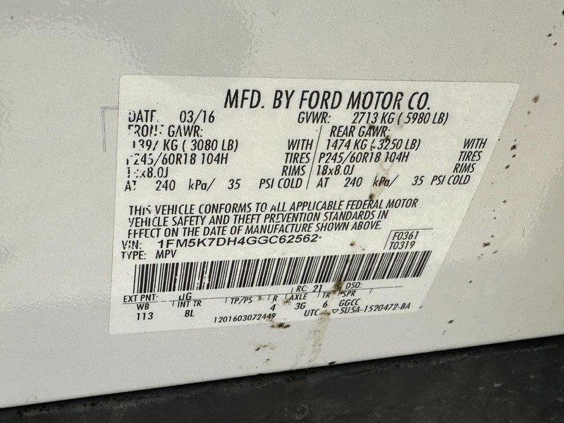Used 2016 Ford Explorer XLT w/ Equipment Group 201A FWD image 20