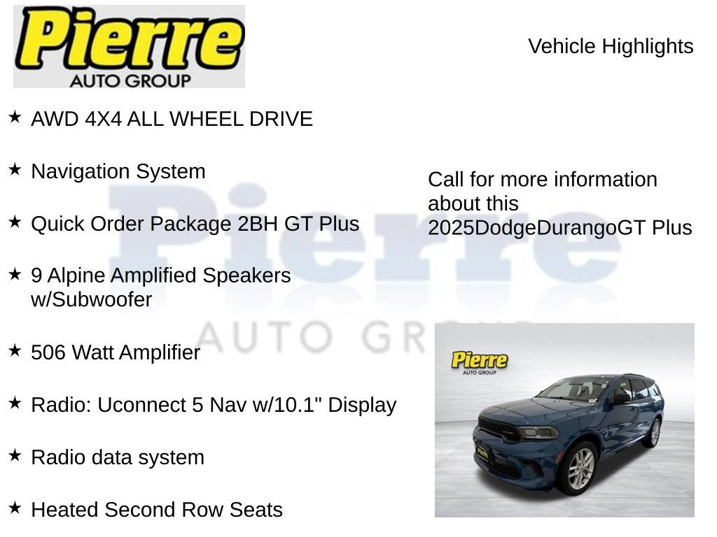 Used 2025 Dodge Durango GT AWD/4WD image 7
