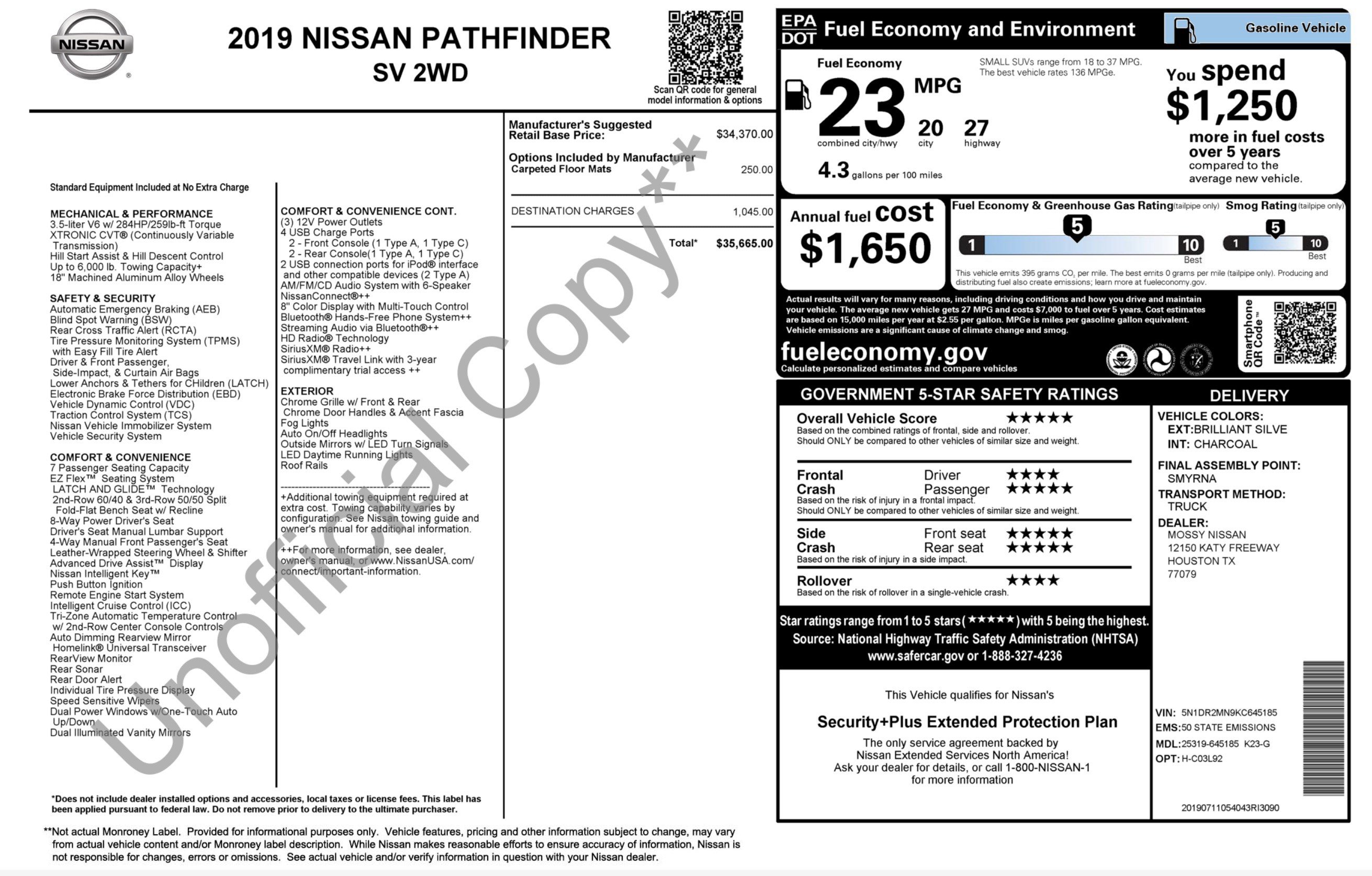 Used 2019 Nissan Pathfinder SV FWD image 3
