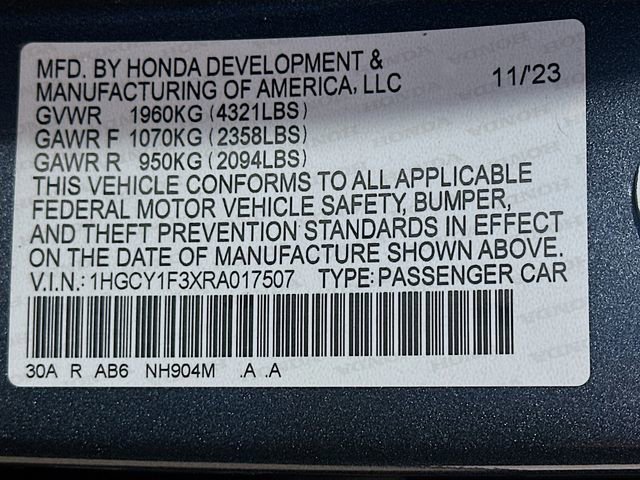 Certified 2024 Honda Accord EX image 32