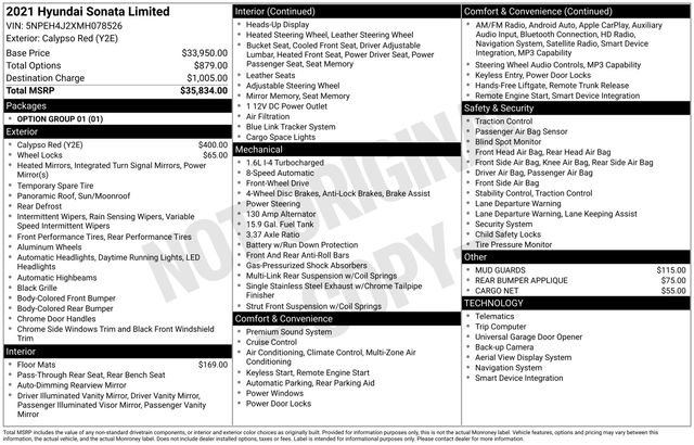 Used 2021 Hyundai Sonata Limited FWD image 7