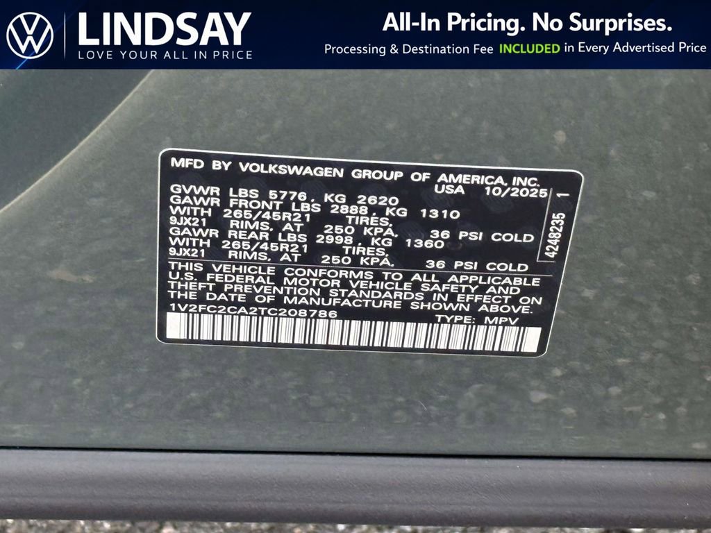 New 2026 Volkswagen Atlas Cross Sport SEL Premium R-Line image 22