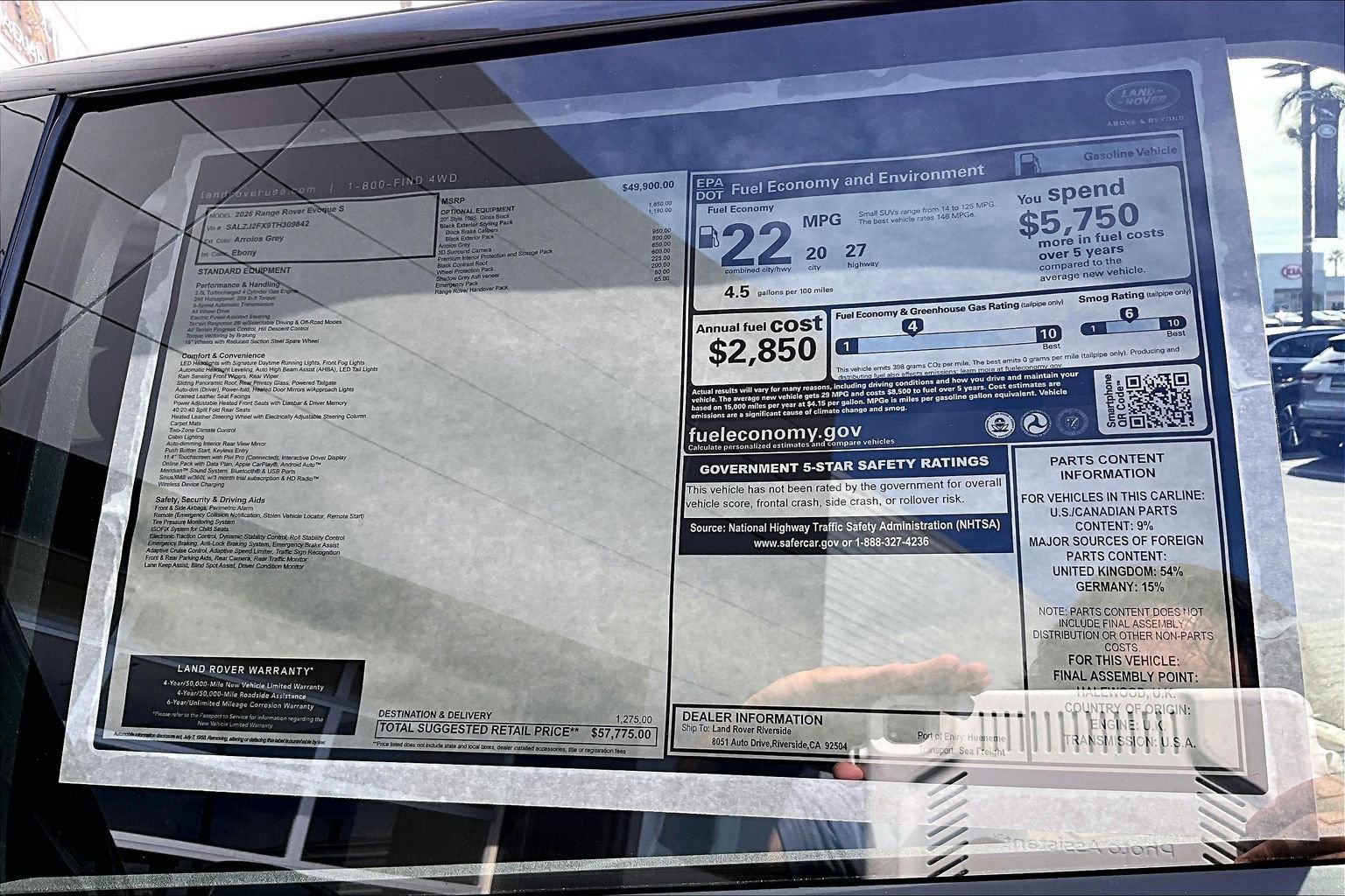 New 2026 Land Rover Range Rover Evoque S image 14