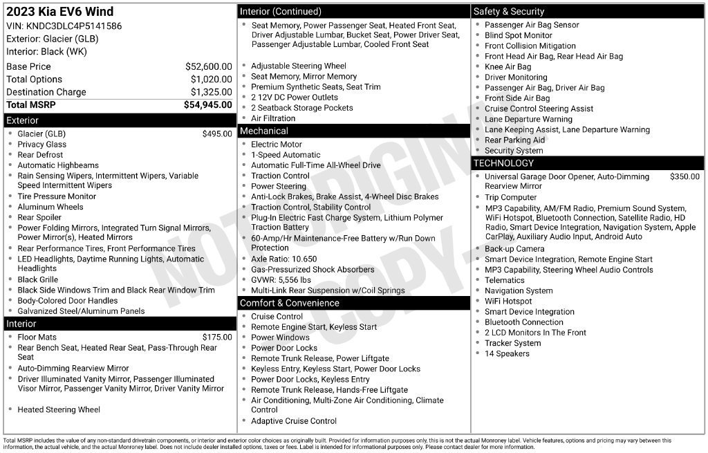 Certified 2023 Kia EV6 Wind AWD/4WD image 29