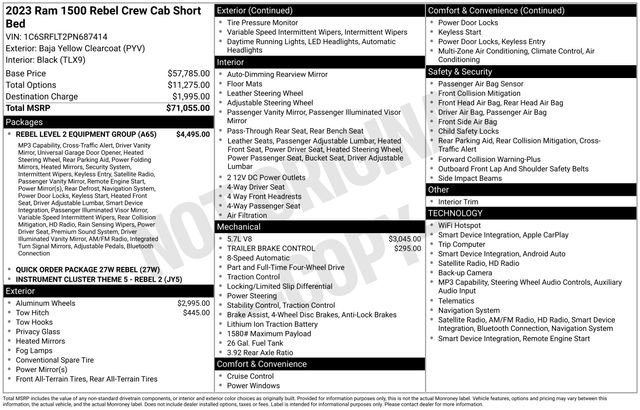 Used 2023 RAM 1500 Rebel w/ Rebel Level 2 Equipment Group AWD/4WD image 34