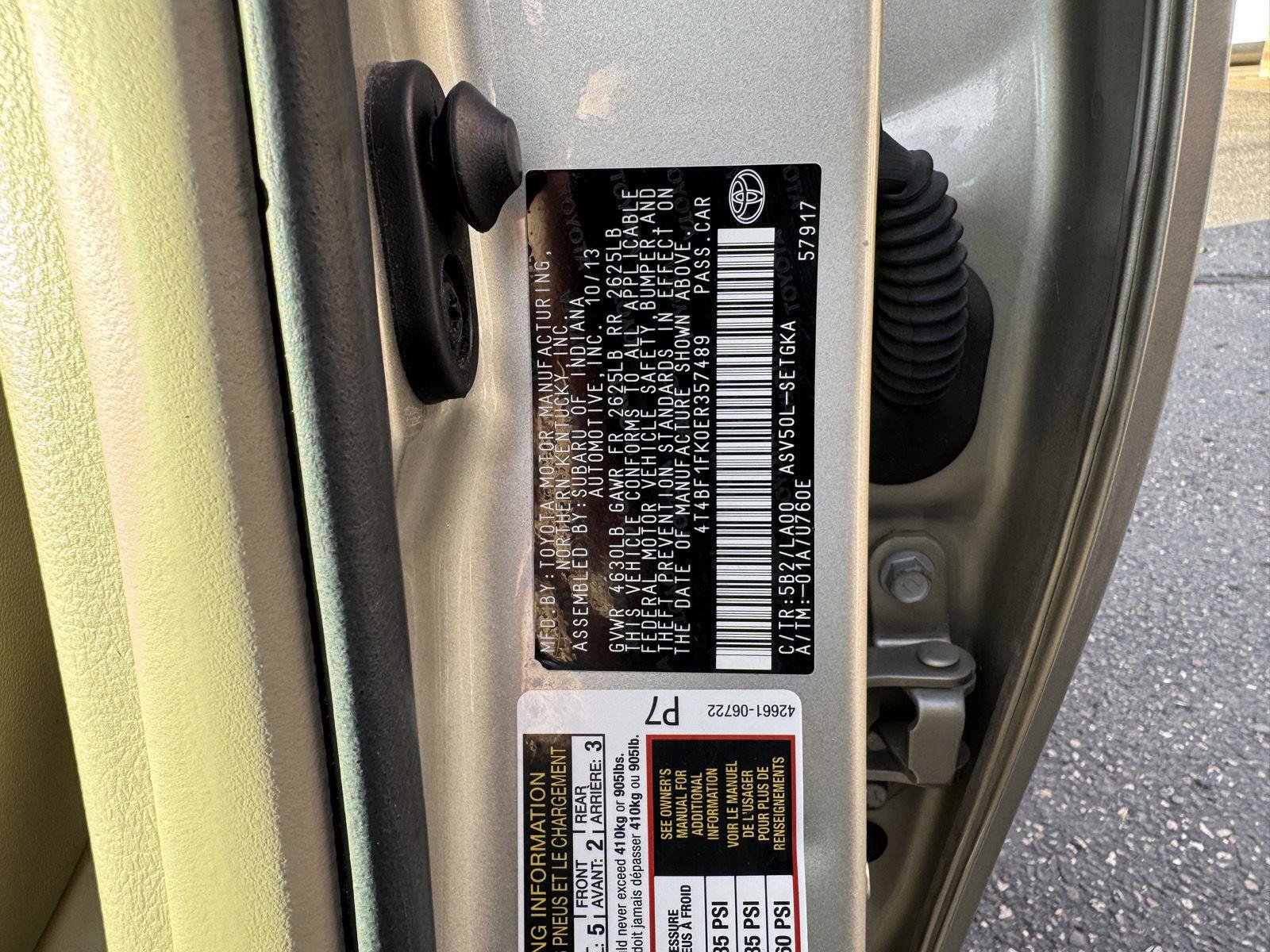 Used 2014 Toyota Camry XLE w/ Leather Package FWD image 32