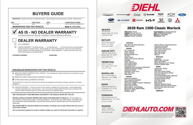 Used 2020 RAM 1500 Warlock AWD/4WD image 30